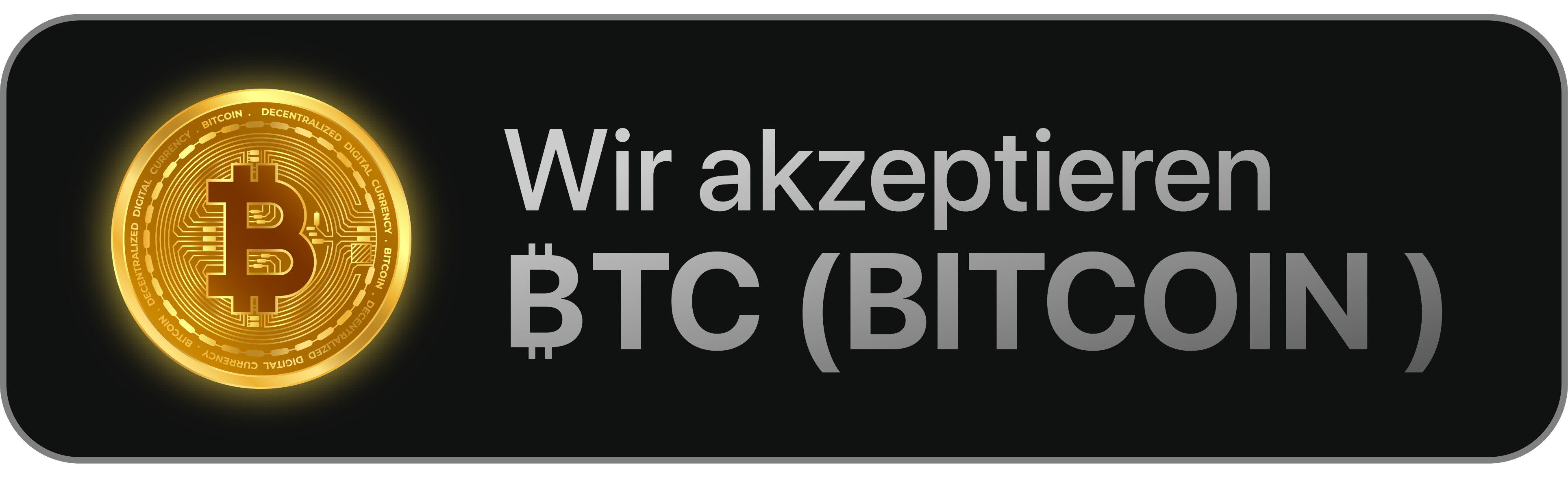 Bitcoin Badge - HORUS Studios akzeptiert Zahlungen mit Bitcoin