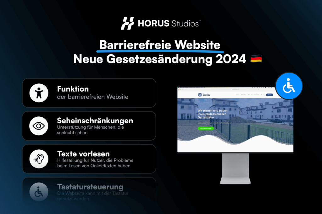 Gesetzesänderung 2024: Ihre Website muss barrierefrei sein – So erfüllen Sie die neuen Anforderungen | HORUS Studios